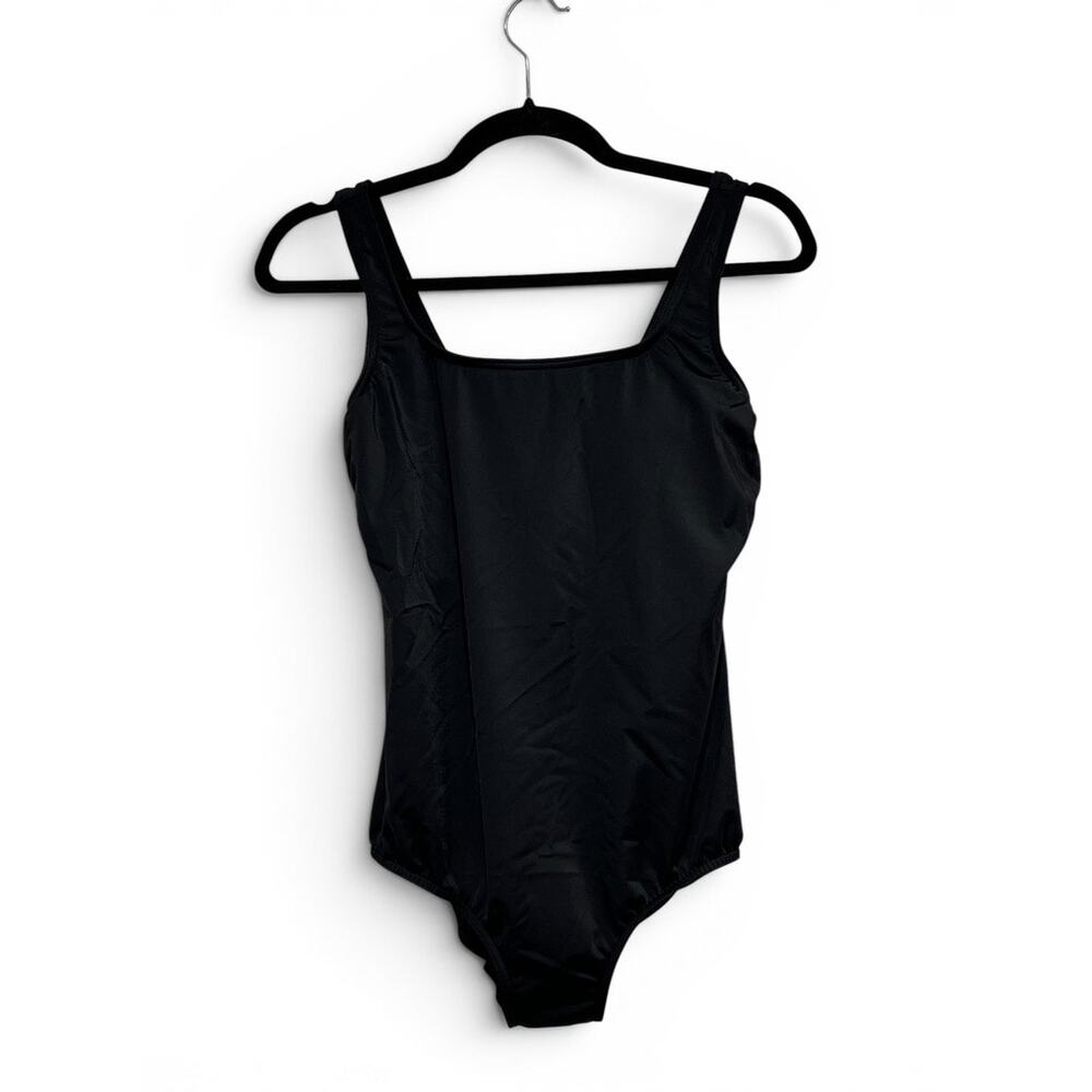 Lands' End‎ One Piece Swimsuit  Built-in Cups Women's 14 Petite Pool Beach